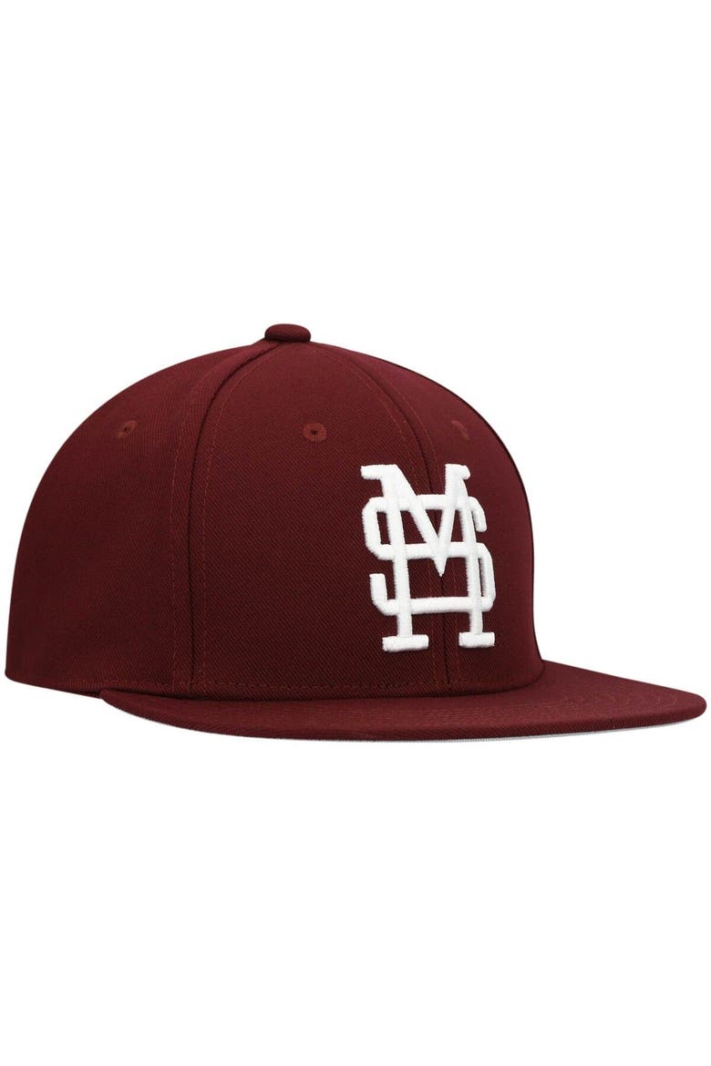 Men's adidas Maroon Mississippi State Bulldogs On-Field Baseball Fitted Hat, Alternate, color, Maroon