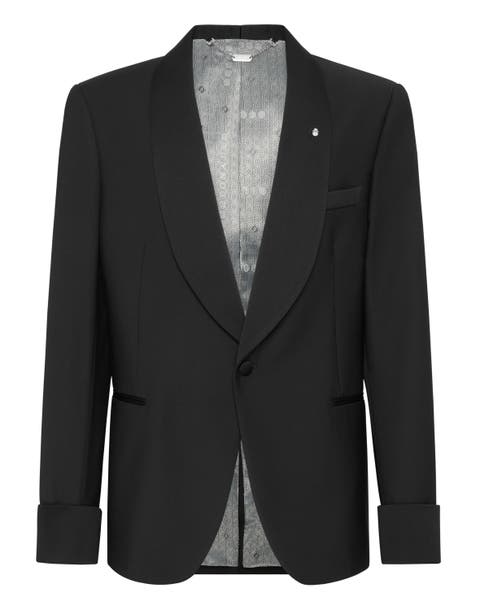 Wool And Satin Regular Fit Tuxedo Blazer Men