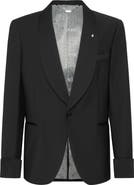 BILLIONAIRE Wool And Satin Regular Fit Tuxedo Blazer Men