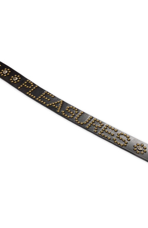 Pleasures Studded Leather Belt In Black