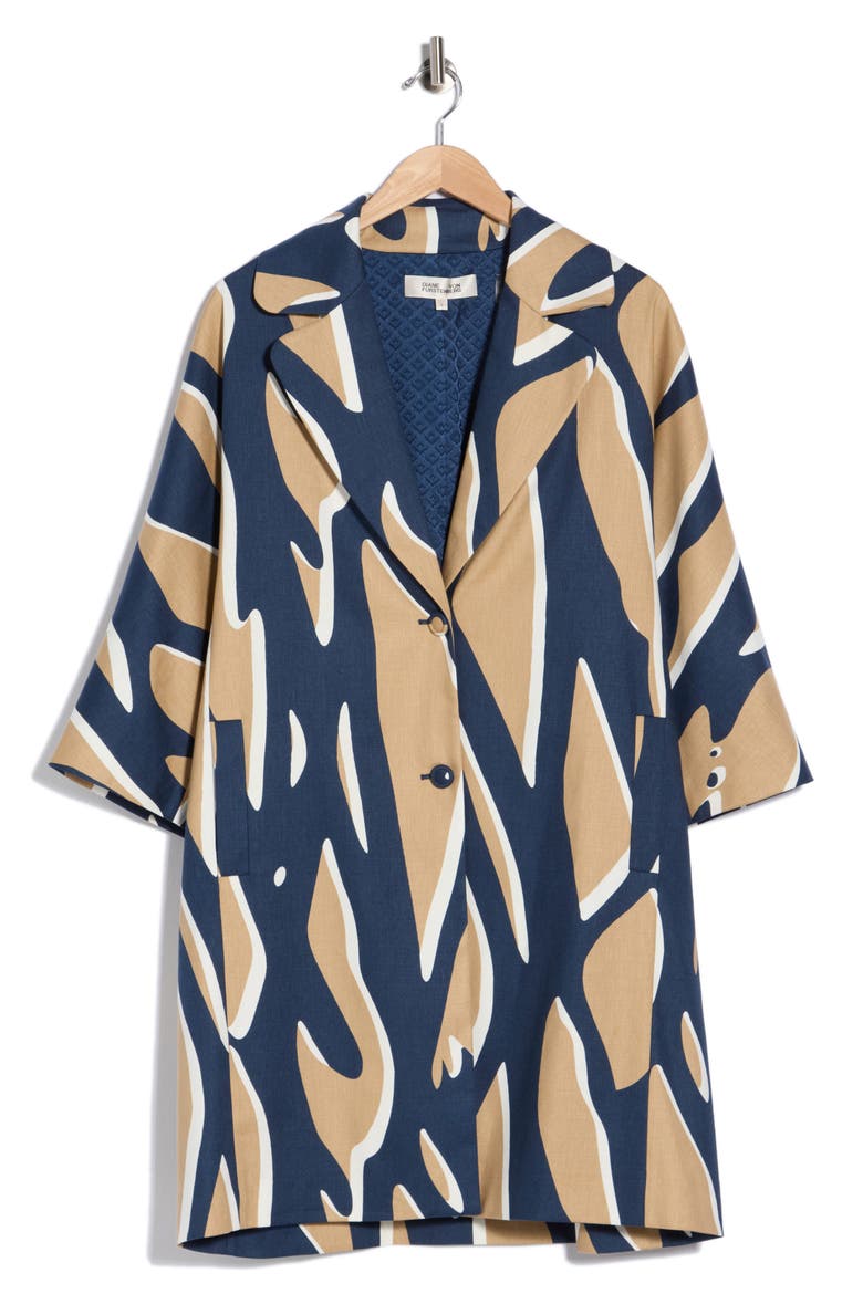 Diane Linen Blend Coat, Alternate, color, SHADOW TWIGGS GIANT BEIGE