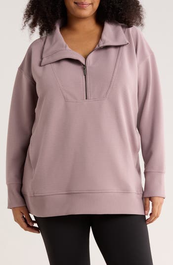 Zella Kickback Ottoman Half Zip Tunic | Nordstrom