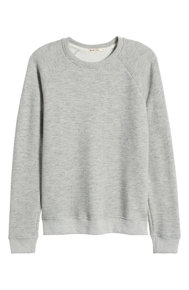 Marine Layer Mock Twist Heather Sweatshirt, Alternate, color, 