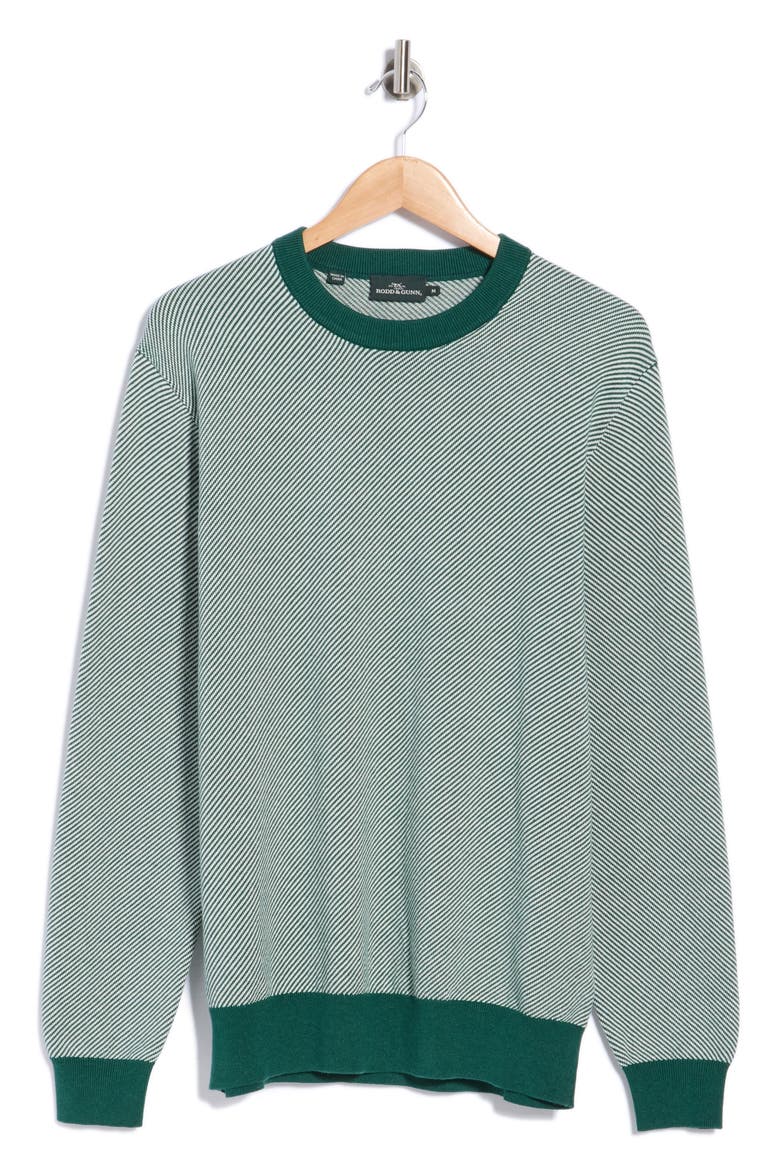 Redcliff Creek Stripe Crewneck Sweater, Main, color, PINE