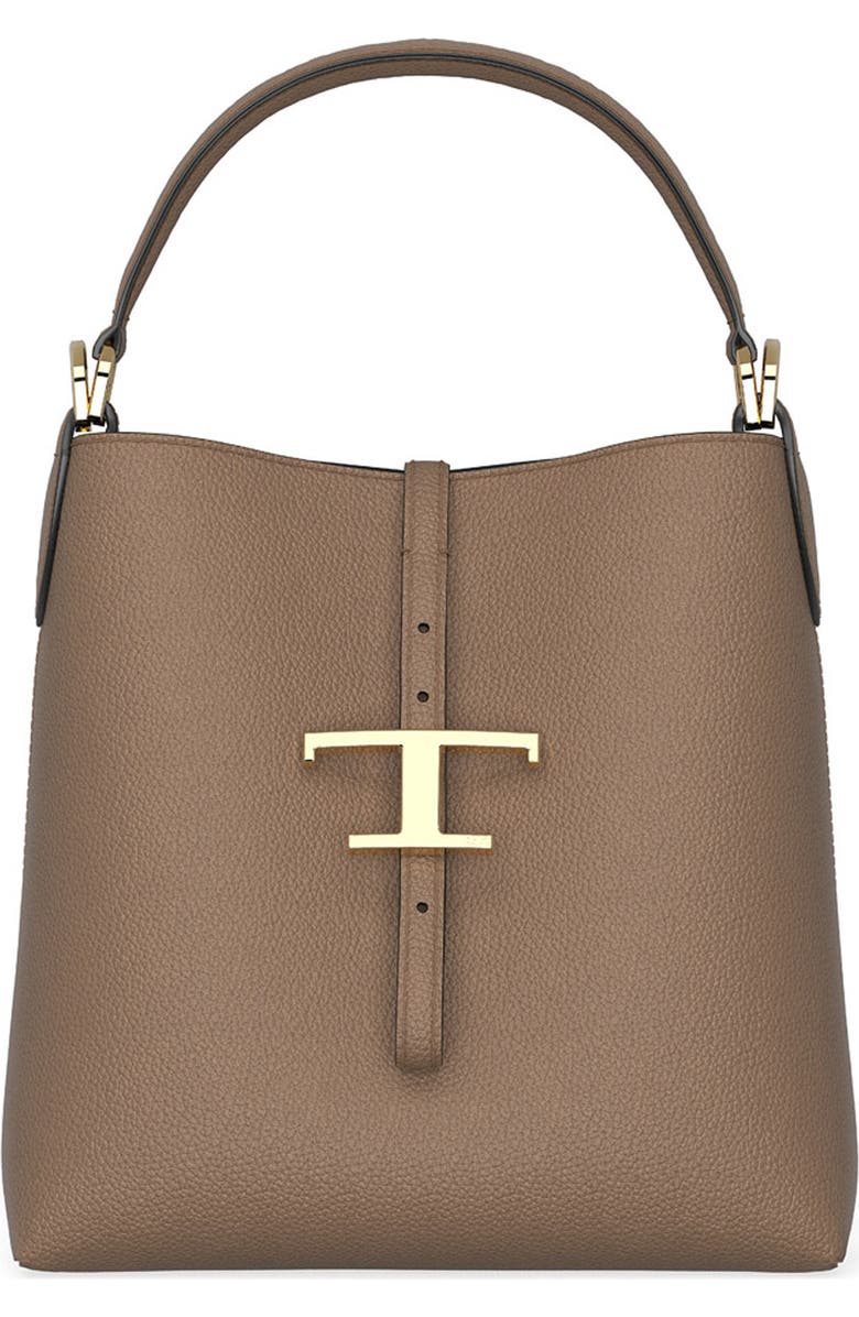 Tod's Leather Handbag, Main, color, Creta Chiaro