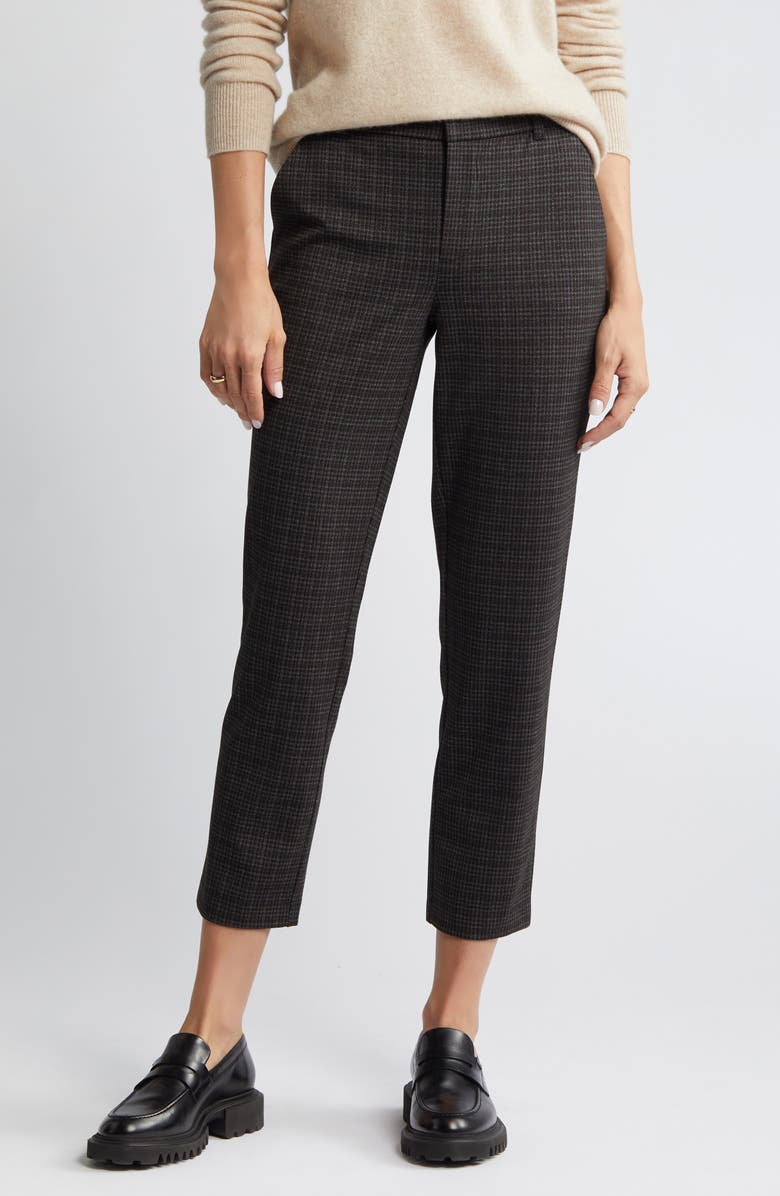 Wit & Wisdom 'Ab'Solution Houndstooth High Waist Ankle Straight Leg Pants, Alternate, color, 