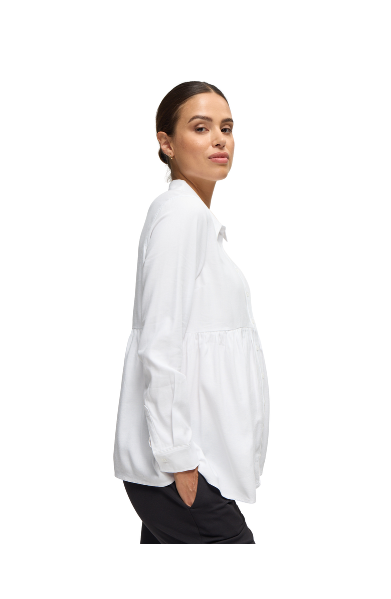 Ingrid & Isabel The Soft Touch Button Down Maternity + Nursing Top, Alternate, color, White