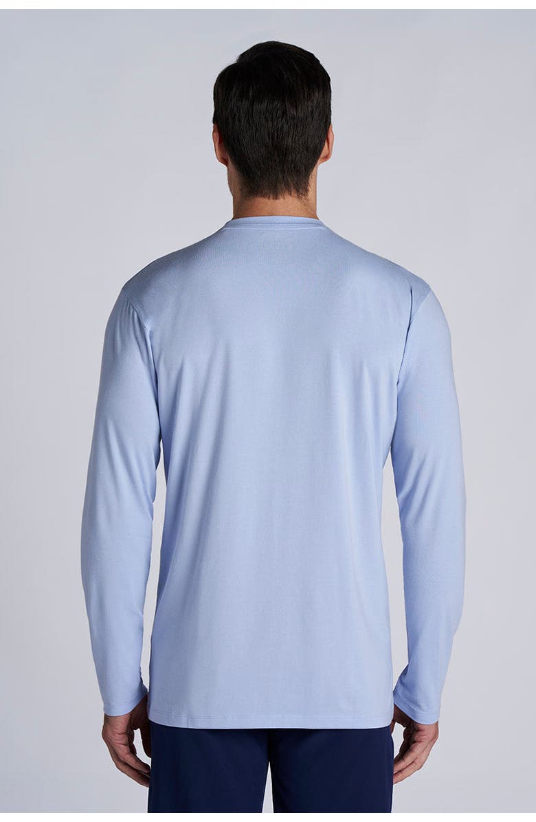 Coolibar Men's Long Sleeve T-Shirt - UPF 50+ Sun Protection - Morada, Alternate, color, Periwinkle Purple