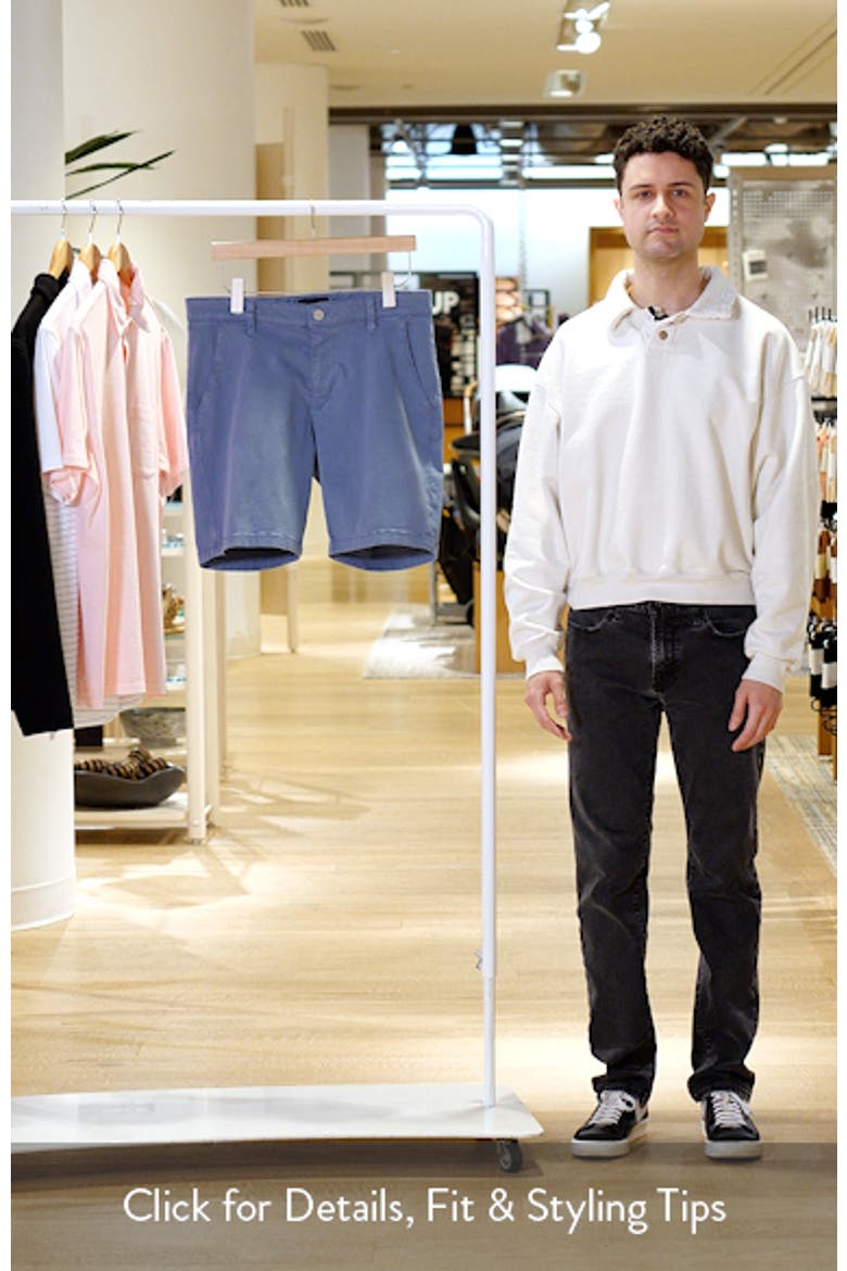 Arizona Slim Fit Flat Front Chino Shorts video