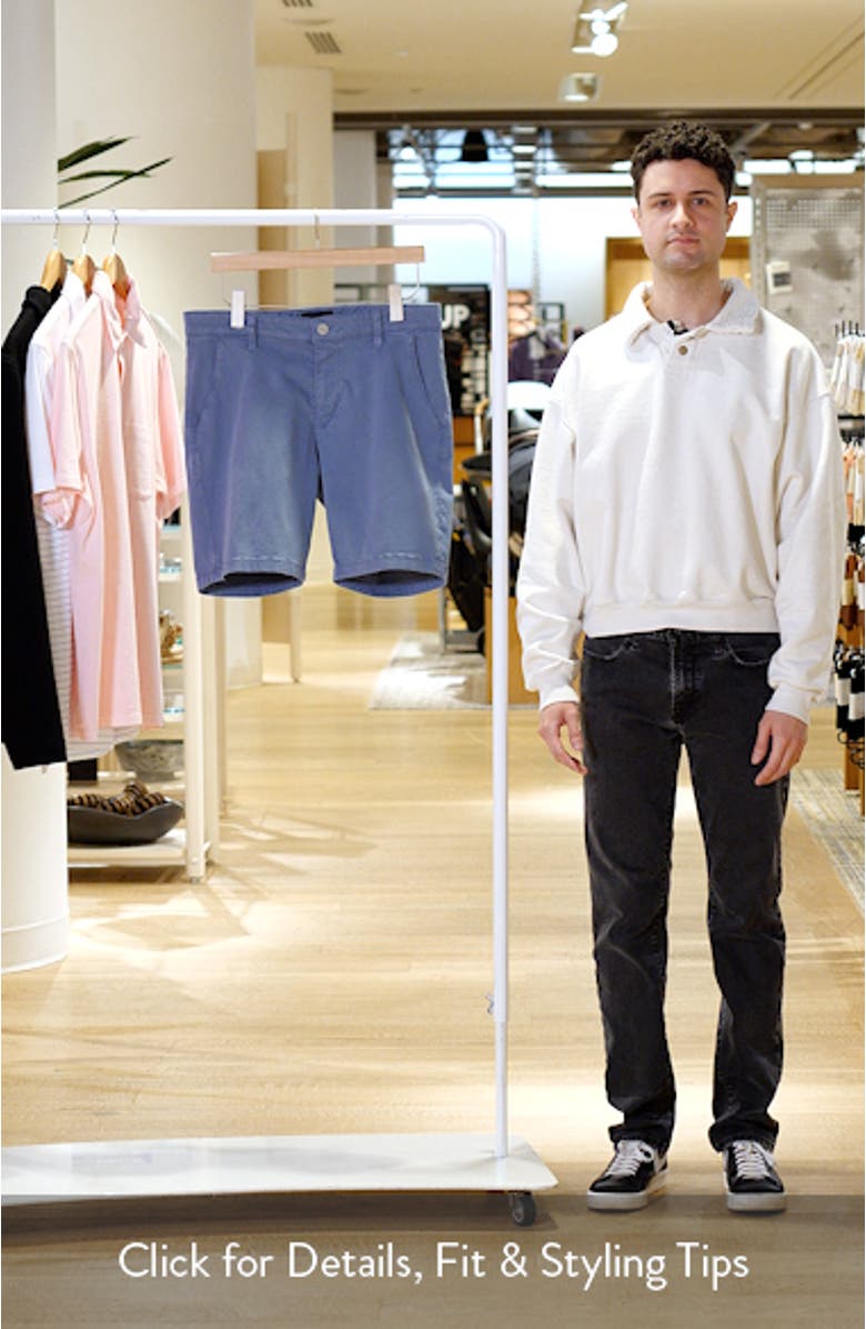 Arizona Slim Fit Flat Front Chino Shorts, sales video thumbnail