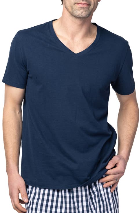 Pima Cotton V-Neck Sleep T-Shirt