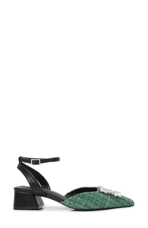 Shop Berness Ann Crystal Frame Pump In Green