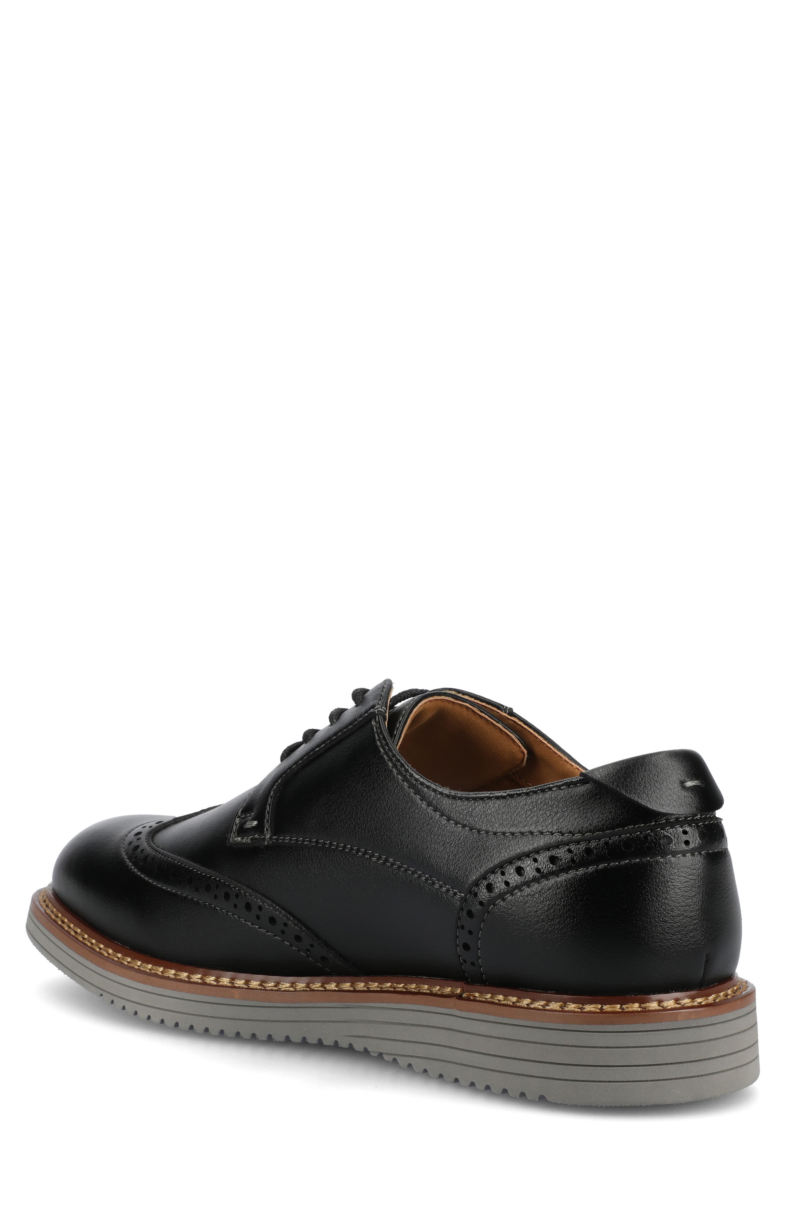 VANCE CO Lorenzo Wingtip Derby, Alternate, color, Black