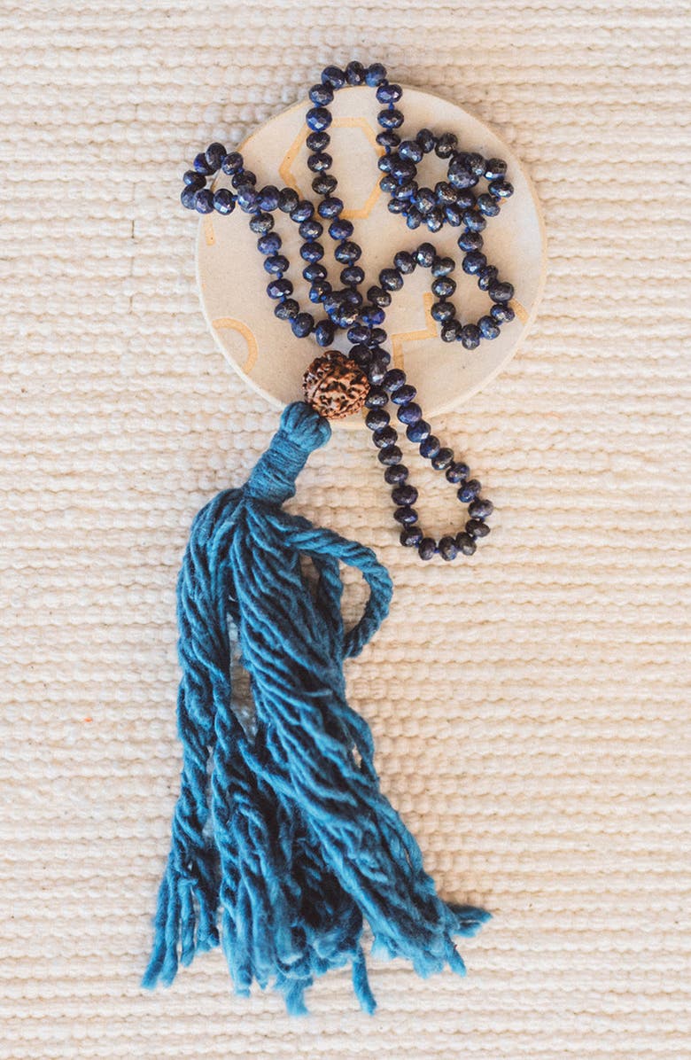 Bennd Lapis Indigo Mala Necklace, Alternate, color, Lapis / Indigo