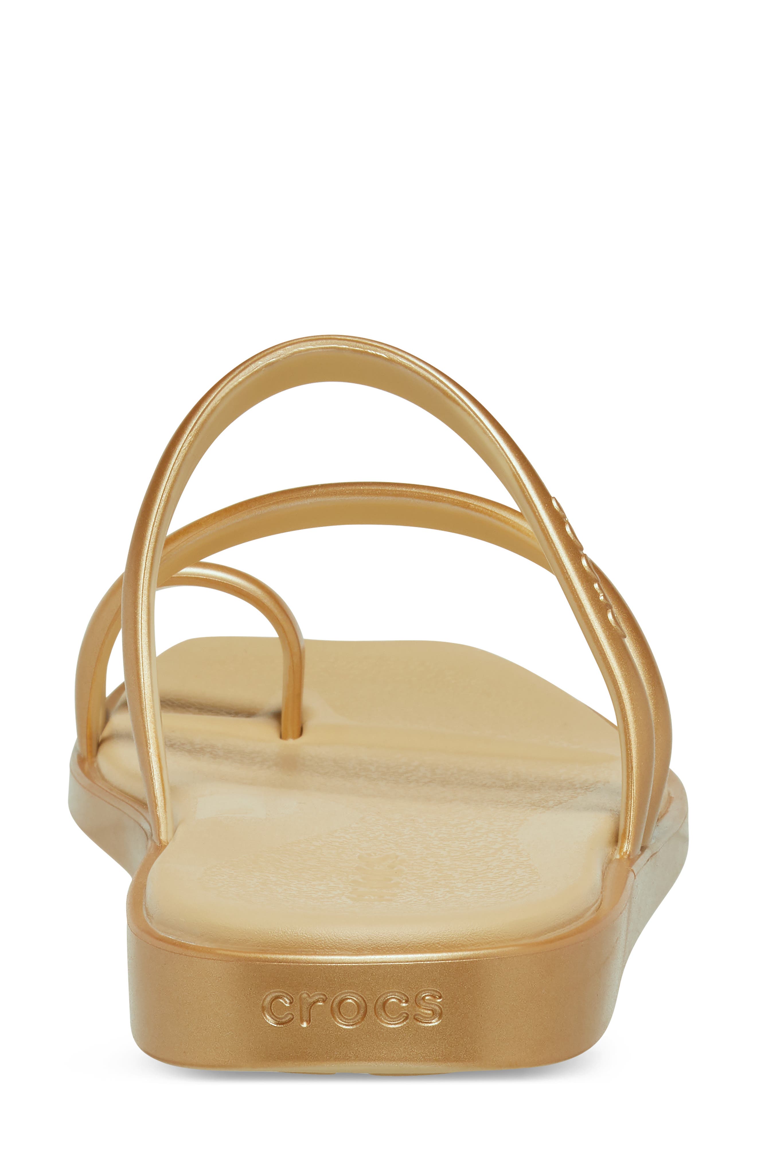 CROCS Miami Metallic Toe Loop Sandal, Alternate, color, Gold