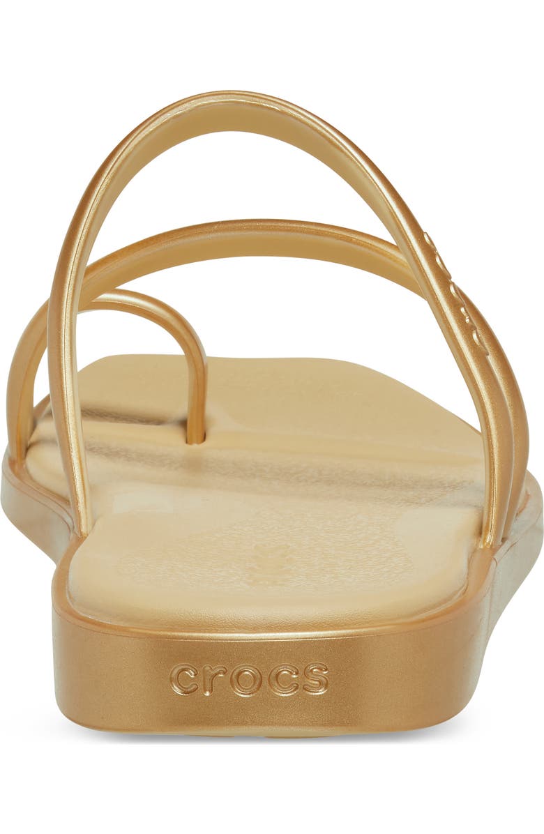 CROCS Miami Metallic Toe Loop Sandal, Alternate, color, Gold