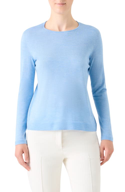 Akris Cashmere & Silk Crewneck Sweater In Blue