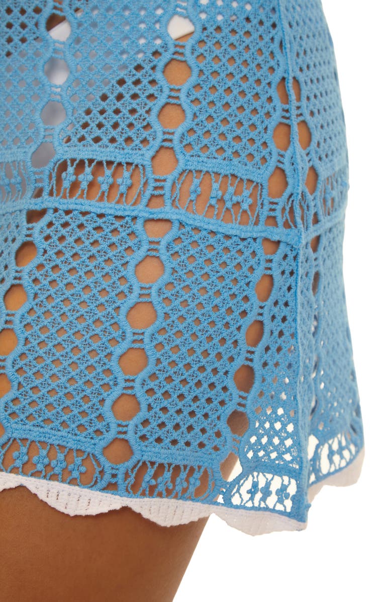 Becca Shoreline Open Stitch Cover-Up Minidress, Alternate, color, 