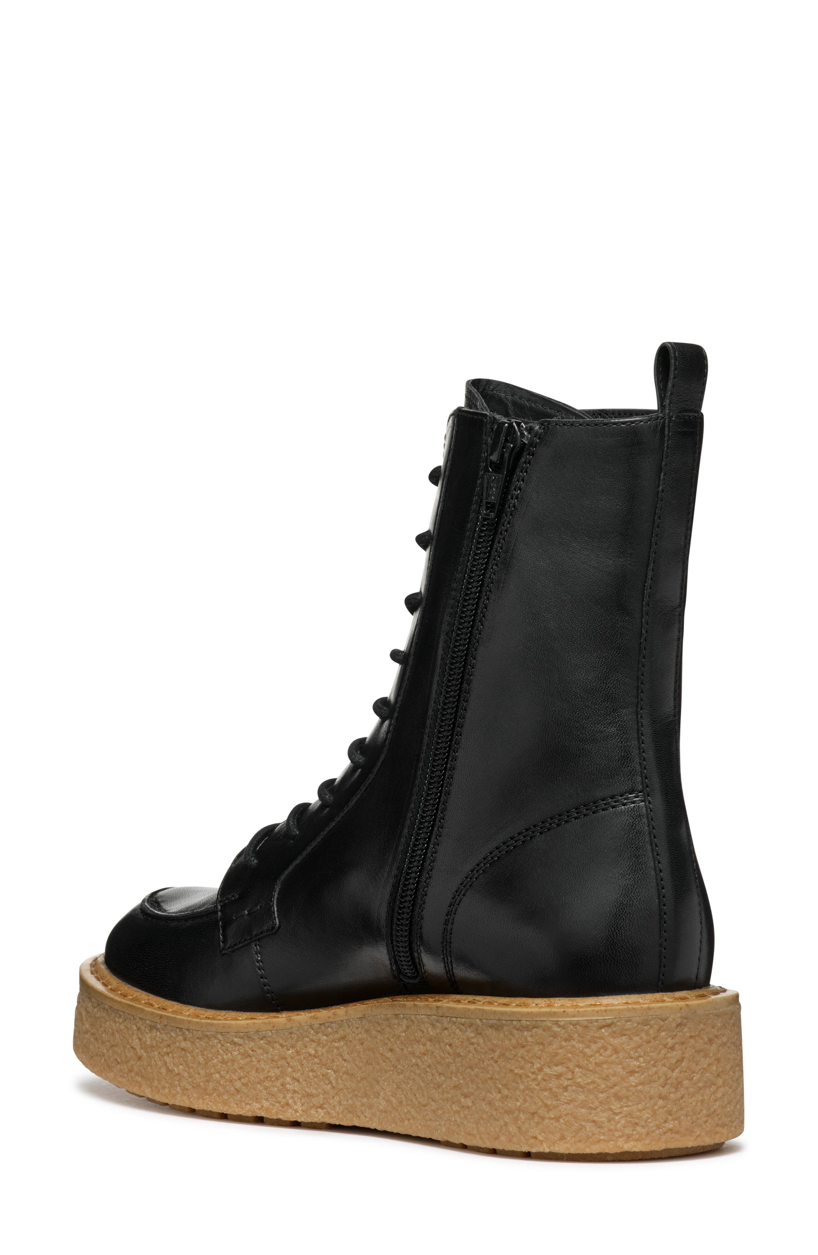 Geox Elidea Platform Wedge Lace-Up Bootie, Alternate, color, 