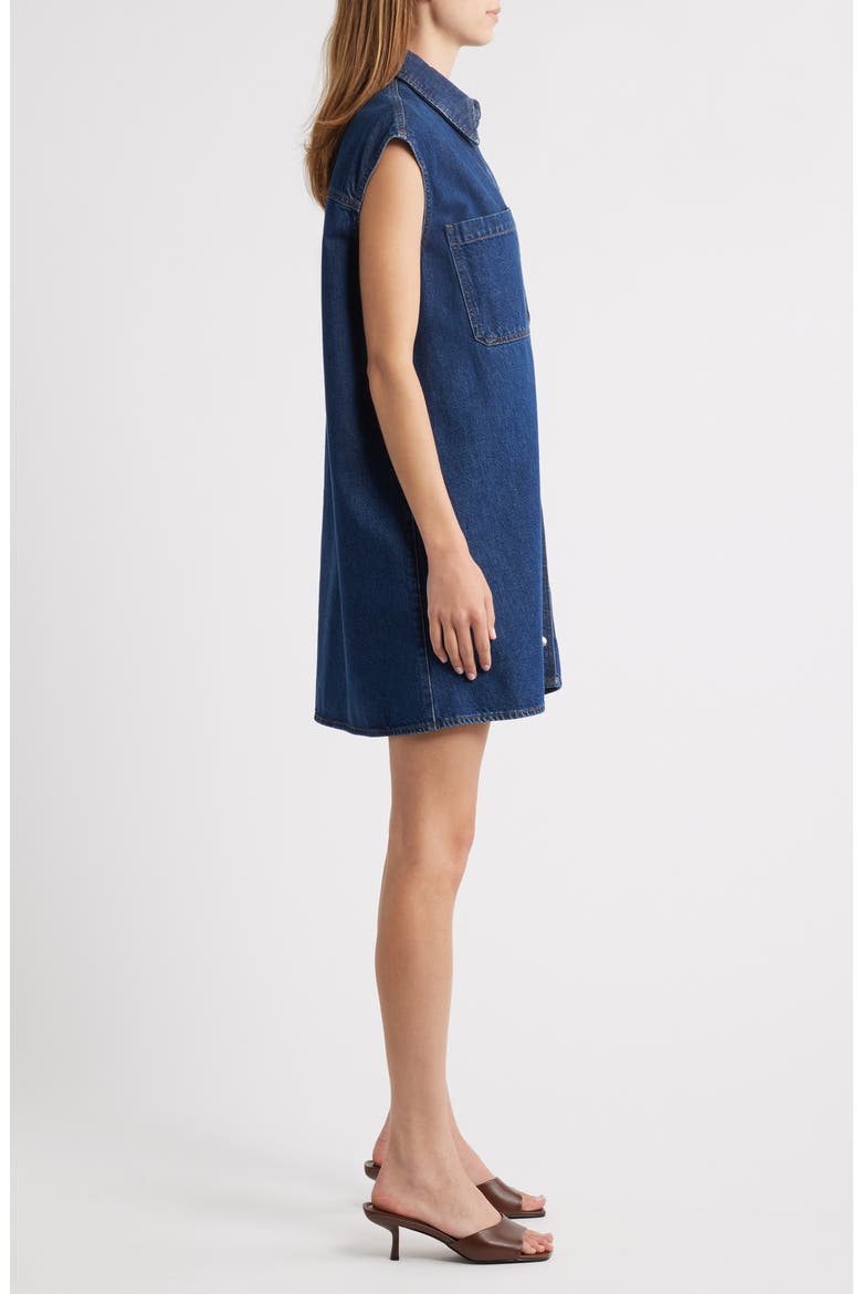 The Sleeveless Denim Mini Shirtdress, Alternate, color, FAULT