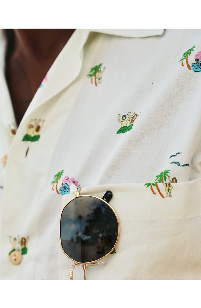 Kenny Flowers The Private Island - Camp Collar Short Sleeve Shirt, Alternate, color, White