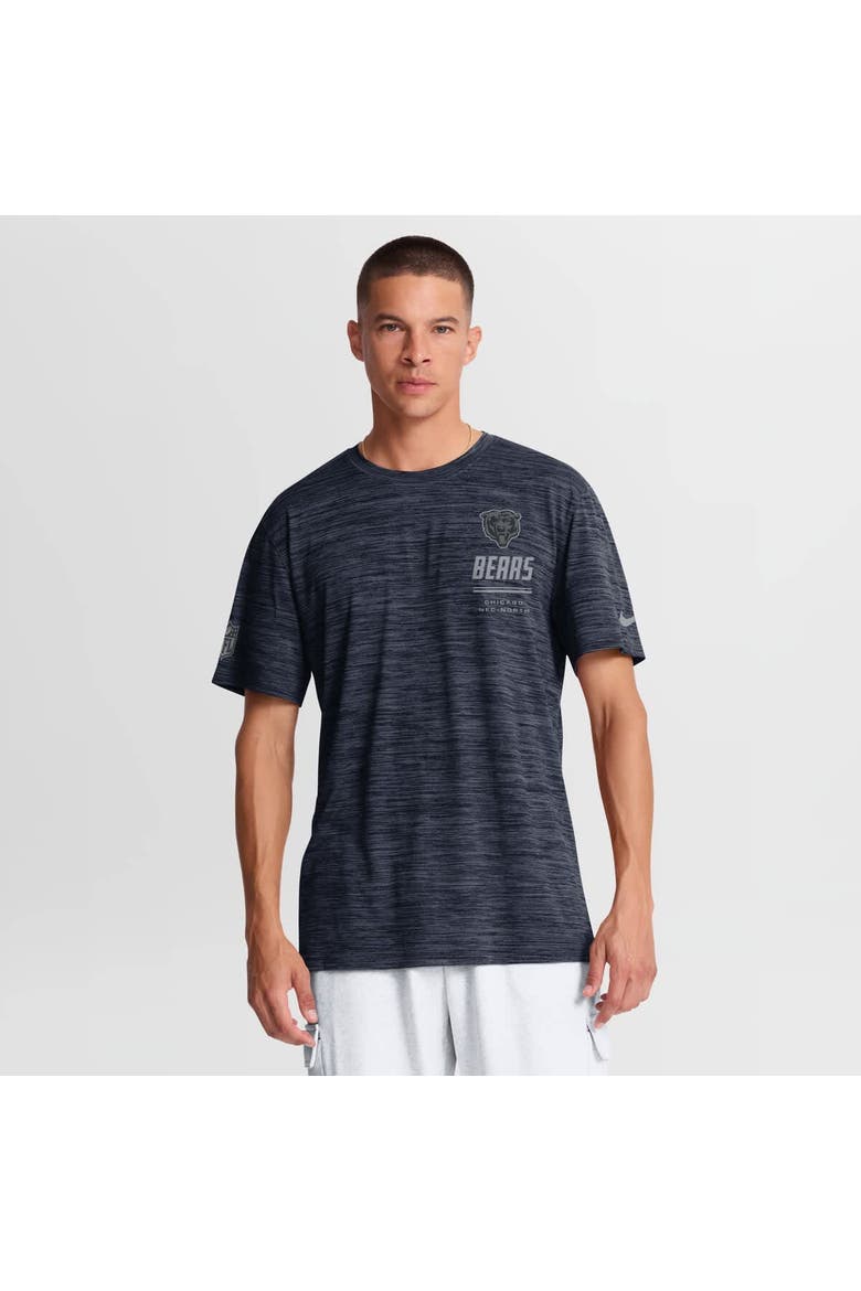 Men's Nike Navy Chicago Bears Big & Tall Sideline Velocity Dri-FIT T-Shirt, Main, color, Navy