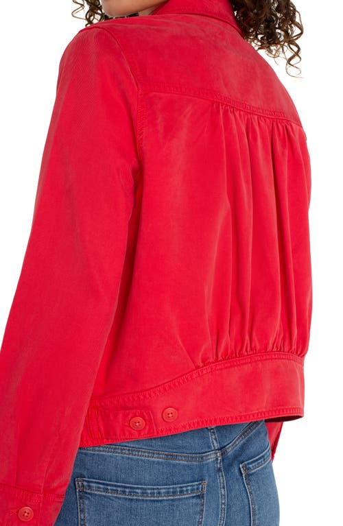 Liverpool Los Angeles Button Front Trucker Jacket In Geranium