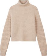 GOBI Mongolian Cashmere Cashmere Cropped T-Neck Sweater
