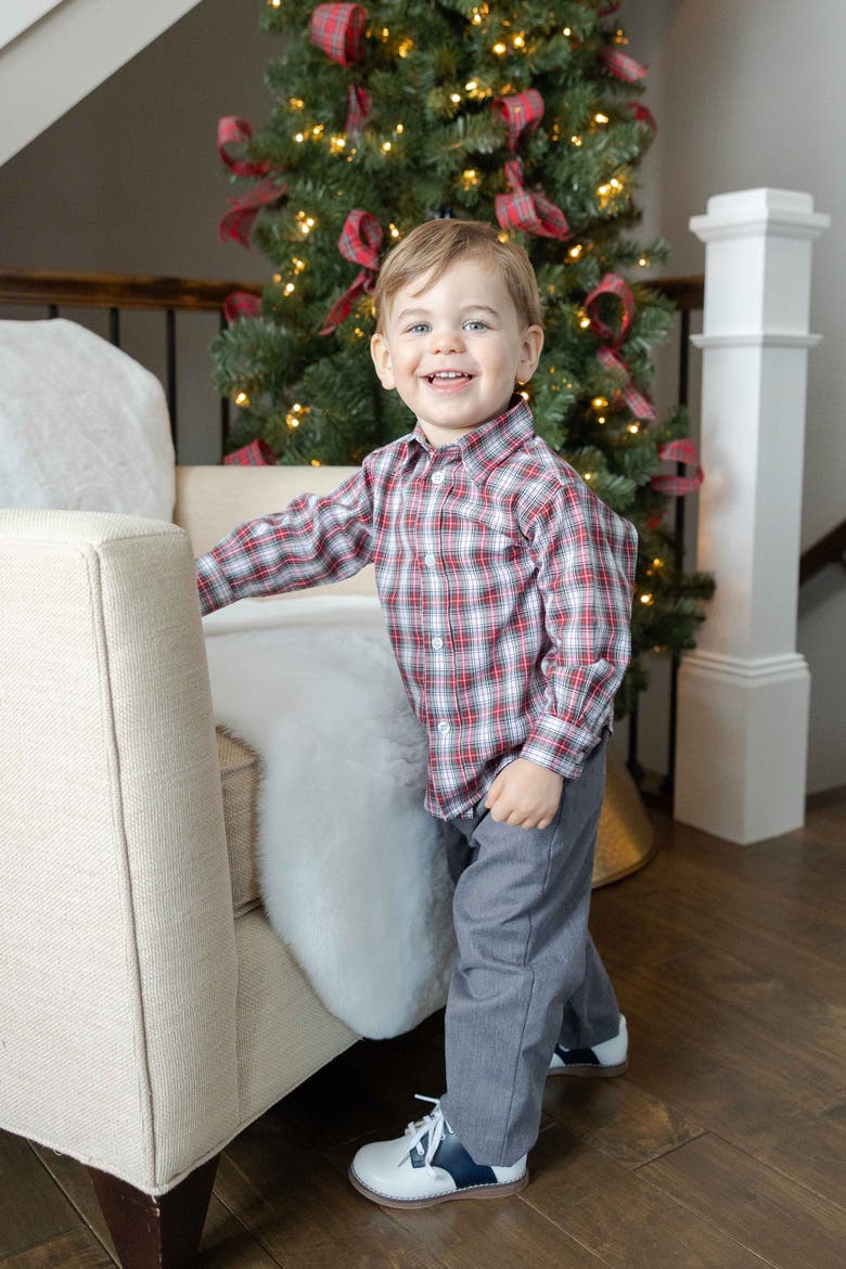 Plaid Button Down Shirt, Alternate, color, Red Multi Plaid