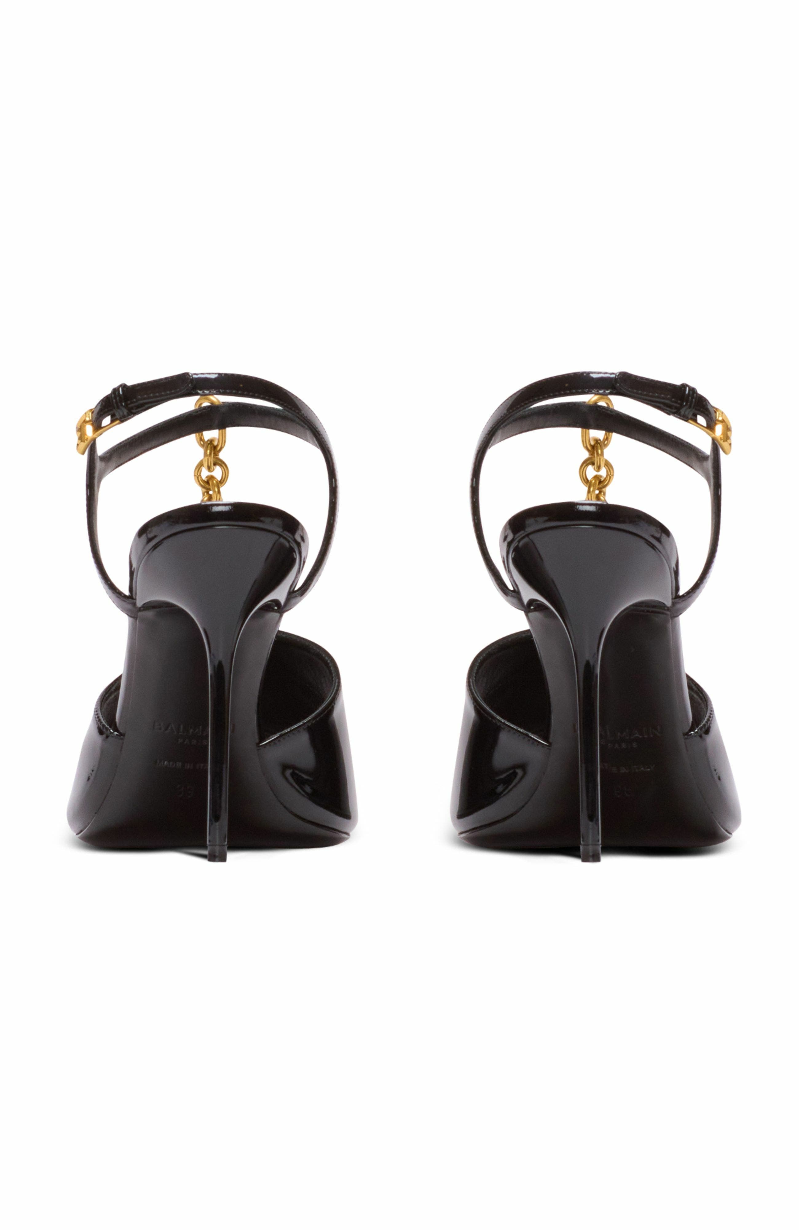 Sync Patent Leather Sandals With Heel, Alternate, color, Black