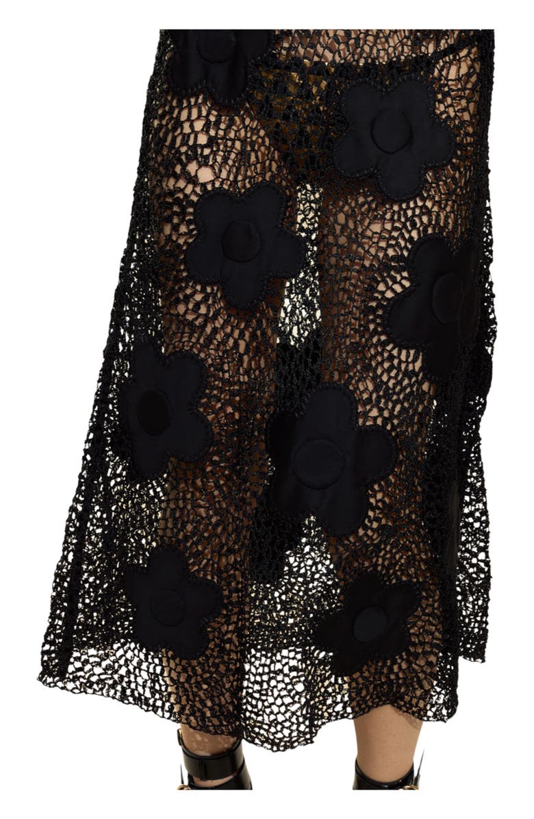 Cynthia Rowley Ibiza Crochet Cover Up, Alternate, color, Black