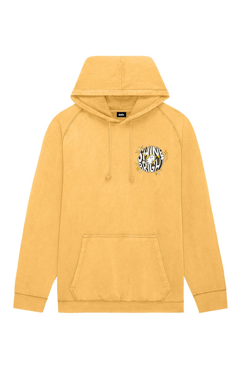 Dalix Mens Shine Bright Washed Hoodie, Main, color, Mustard