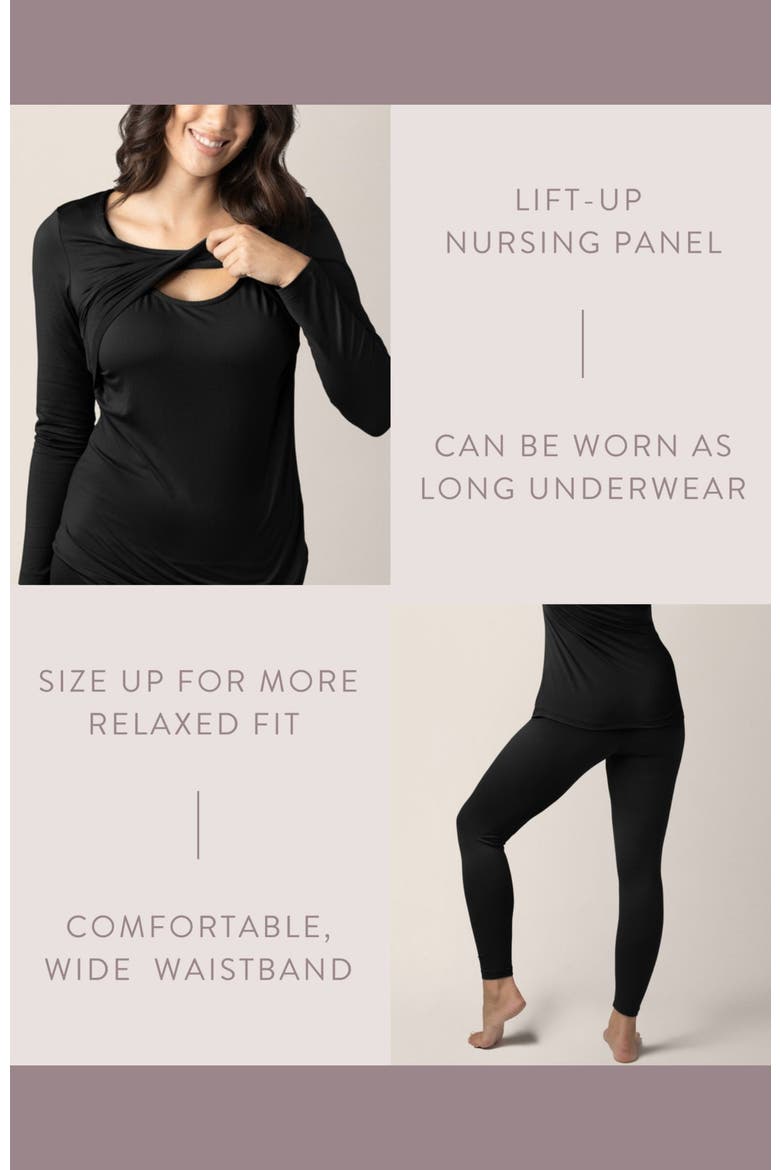 Jane Nursing Pajama Set, Alternate, color, Black