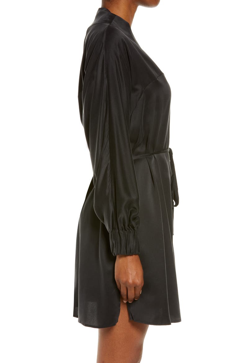 Washable Silk Robe, Alternate, color, IMMERSED BLACK