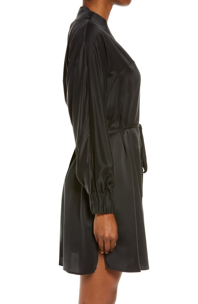 Lunya Washable Silk Robe, Alternate, color, Immersed Black