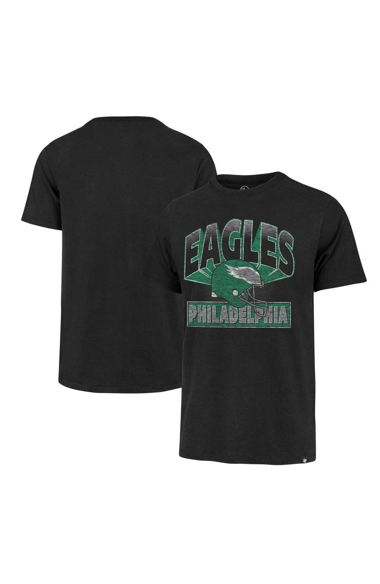 '47 Men's '47 Black Philadelphia Eagles Amplify Franklin T-Shirt, Main, color, Black