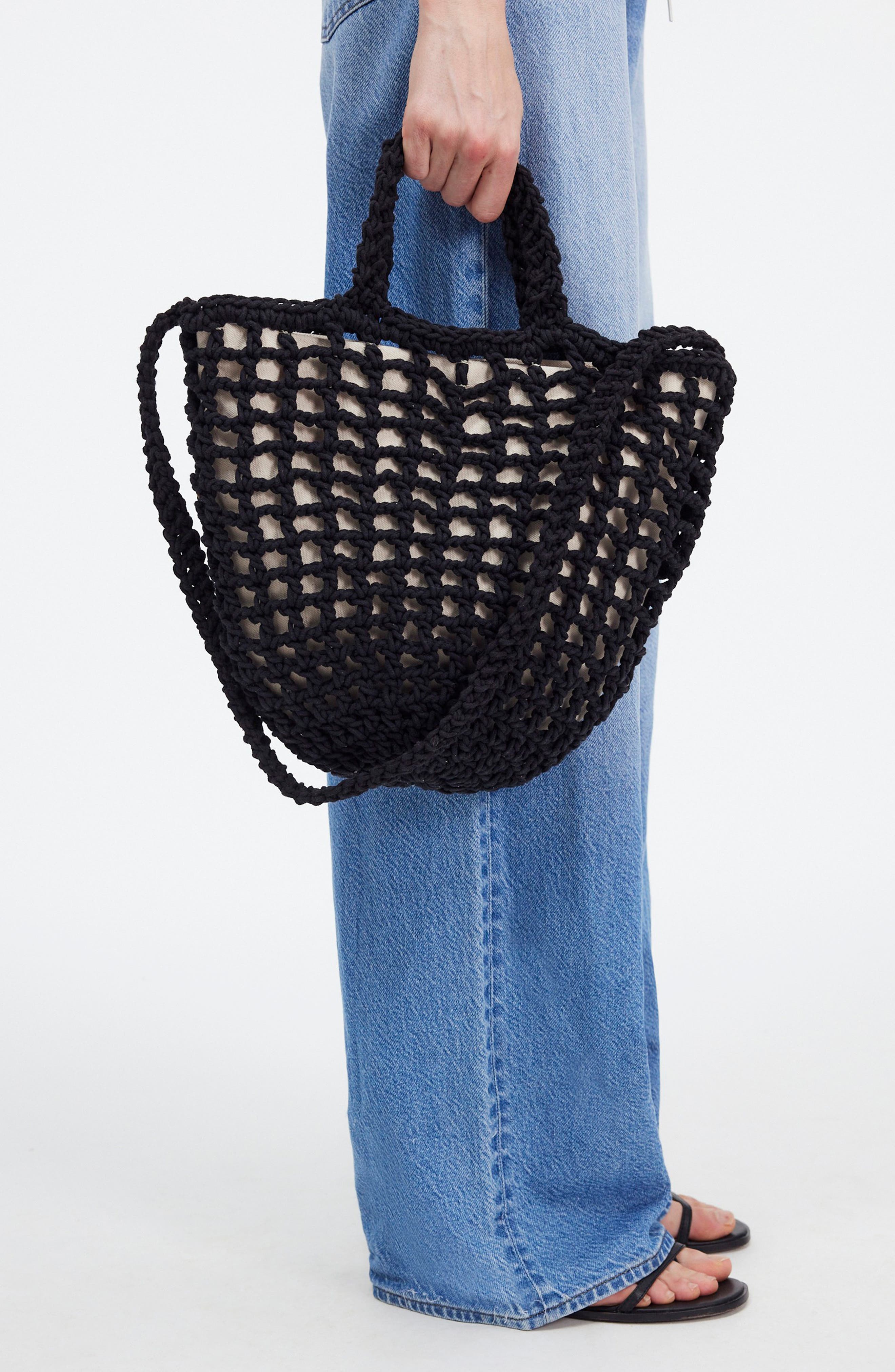 Madewell The Crocheted Shoulder Bag, Alternate, color, 