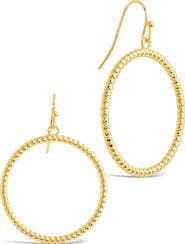 Sterling Forever Terina Hoop Drop Earrings