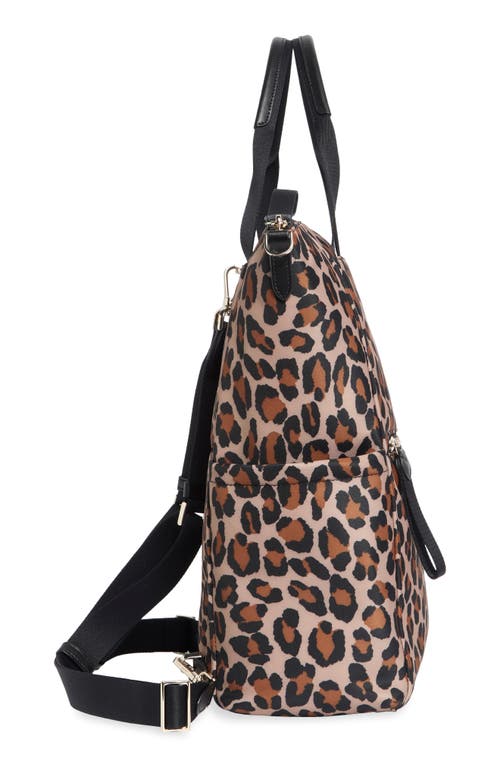 Kate Spade Chelsea Leopard Printed Backpack In Brown Multi