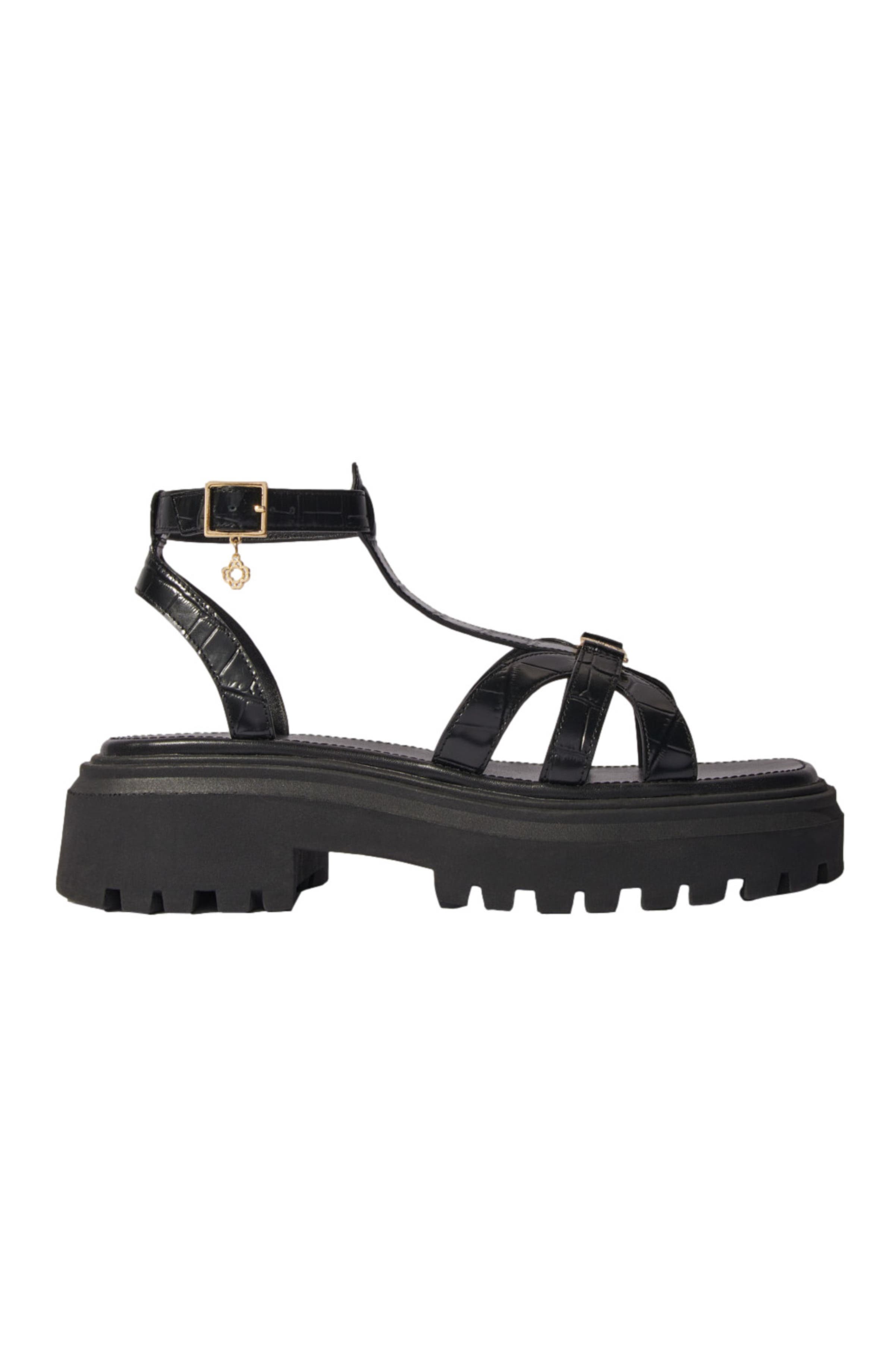 maje Flat sandals with tread, Main, color, 