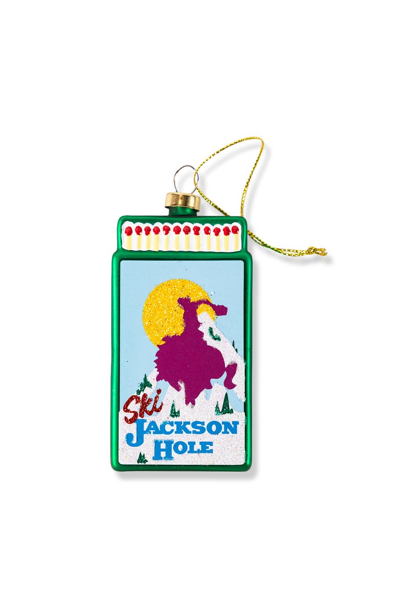 Furbish Matchbook Ornament - Jackson Hole, Main, color, Green