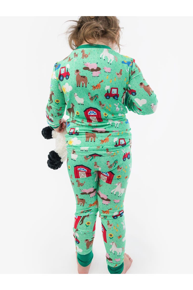 SoftSnooze Long Sleeve Pajama Set, Alternate, color, Farm Friends
