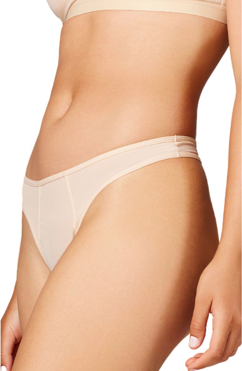 Siella Power Mesh Thong, Alternate, color, Sand