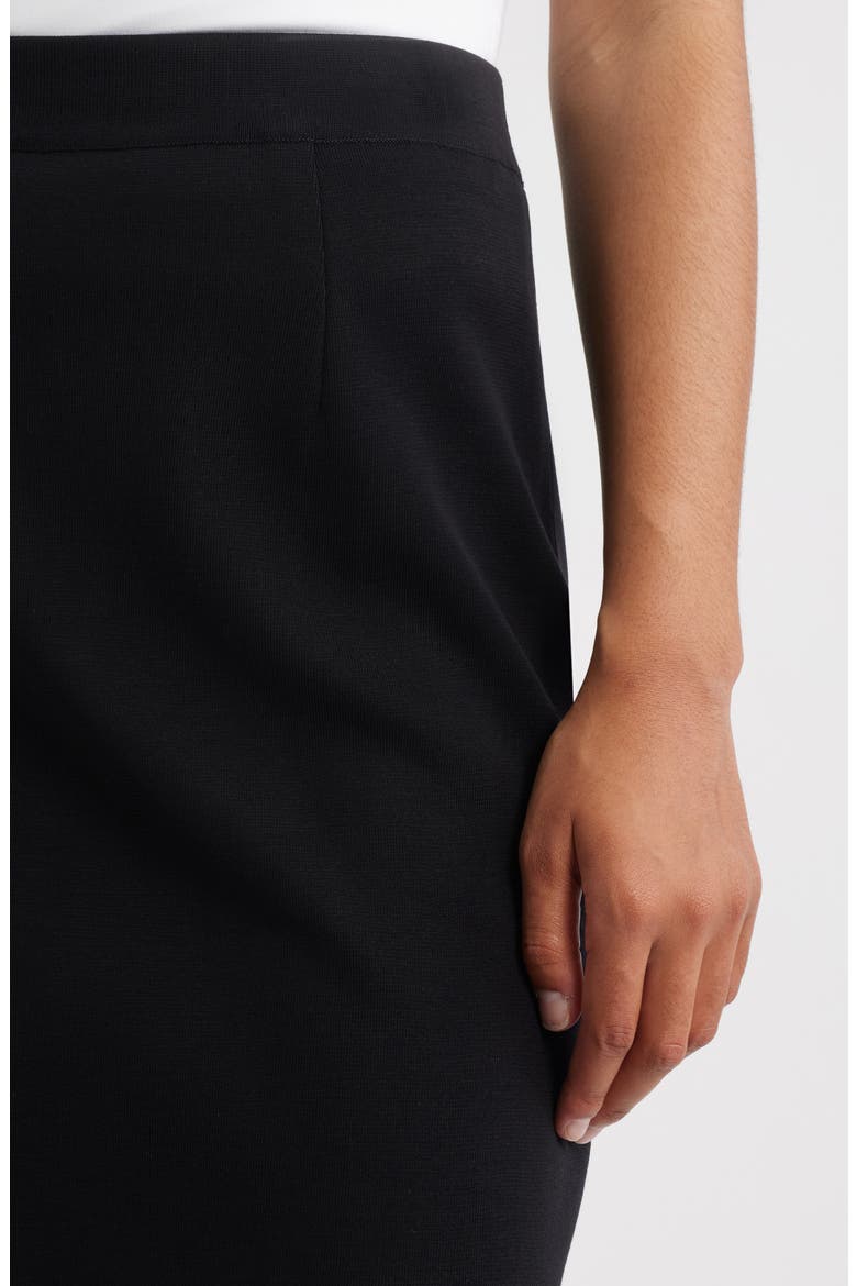 Straight Knit Skirt, Alternate, color, BLACK