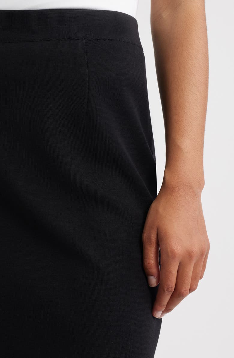 Misook Straight Knit Skirt, Alternate, color, Black
