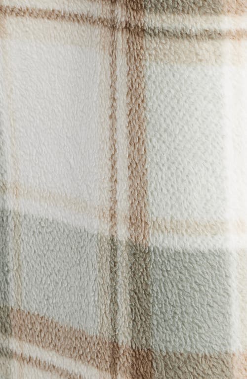 Thread & Supply Hooded Fleece Shacket In White