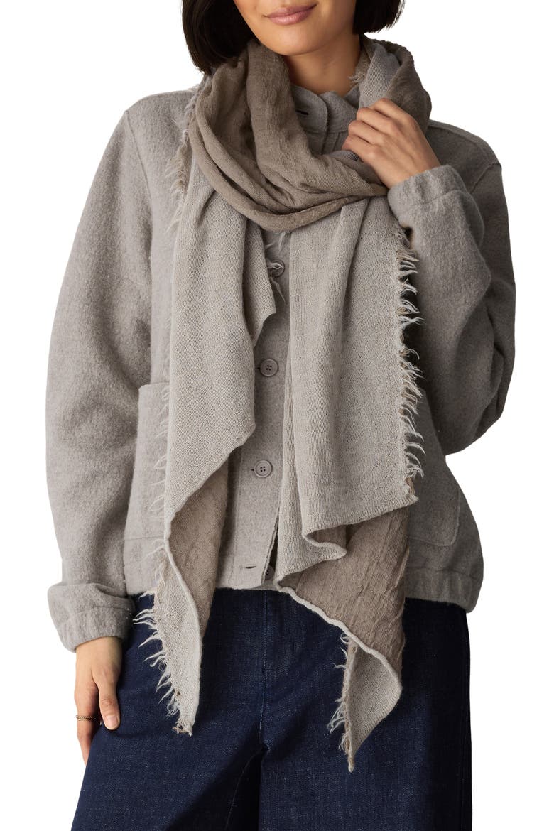 Textured Alpaca & Silk Scarf, Main, color, TWINE