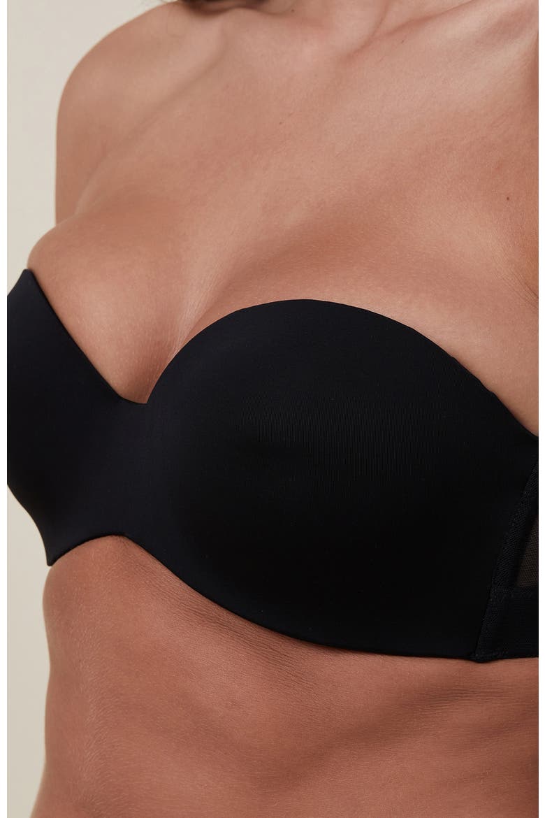 Women's Everyday Strapless Lightly Lined T-Shirt Bra, Alternate, color, Black