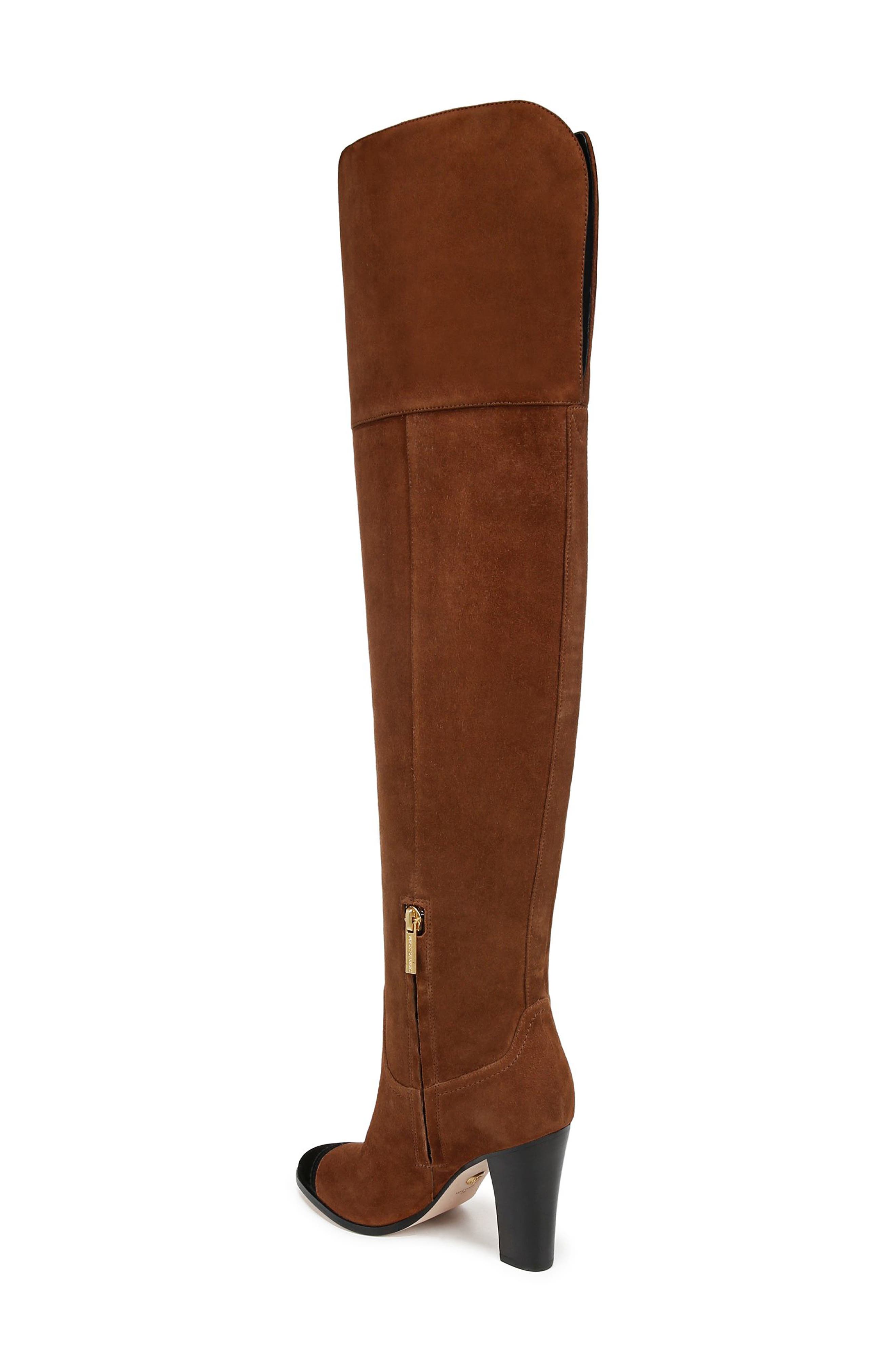 Veronica Beard Conrad Knee High Boot, Alternate, color, Cedar/ Black