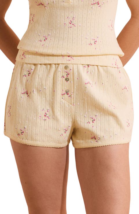 Katell Pointelle Cotton Pajama Shorts